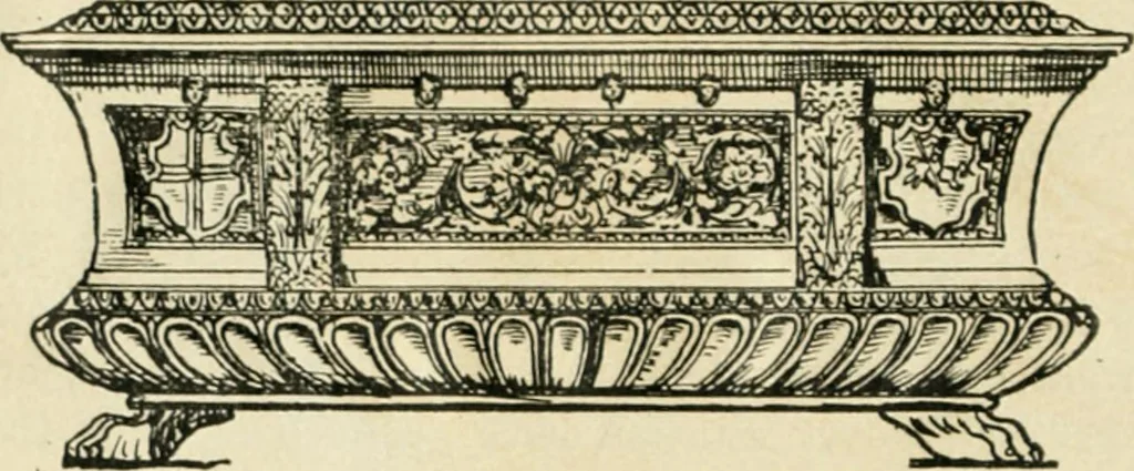 An illustration from How to know period styles in furniture; a brief history of furniture from the days of ancient Egypt to the present time, illustrated with over 300 typical examples and a brief description of each period, 1913, leaf 39
