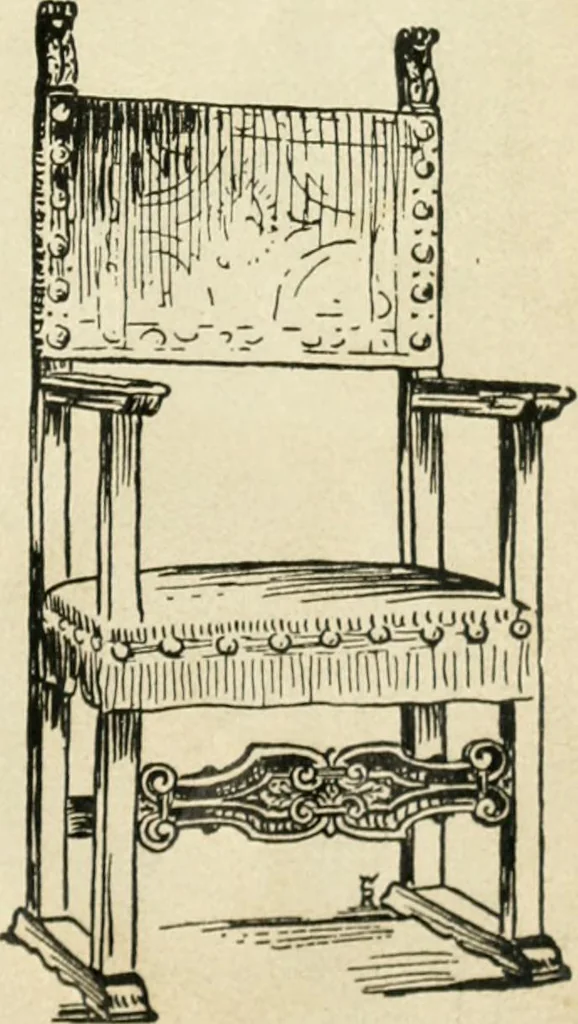 An illustration from How to know period styles in furniture; a brief history of furniture from the days of ancient Egypt to the present time, illustrated with over 300 typical examples and a brief description of each period, 1913, leaf 40