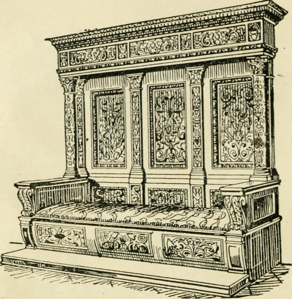 An illustration from How to know period styles in furniture; a brief history of furniture from the days of ancient Egypt to the present time, illustrated with over 300 typical examples and a brief description of each period, 1913, leaf 41
