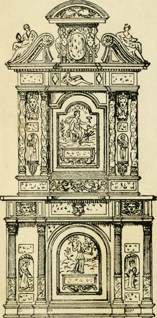 An illustration from How to know period styles in furniture; a brief history of furniture from the days of ancient Egypt to the present time, illustrated with over 300 typical examples and a brief description of each period, 1913, leaf 45