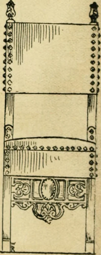 An illustration from How to know period styles in furniture; a brief history of furniture from the days of ancient Egypt to the present time, illustrated with over 300 typical examples and a brief description of each period, 1913, leaf 45