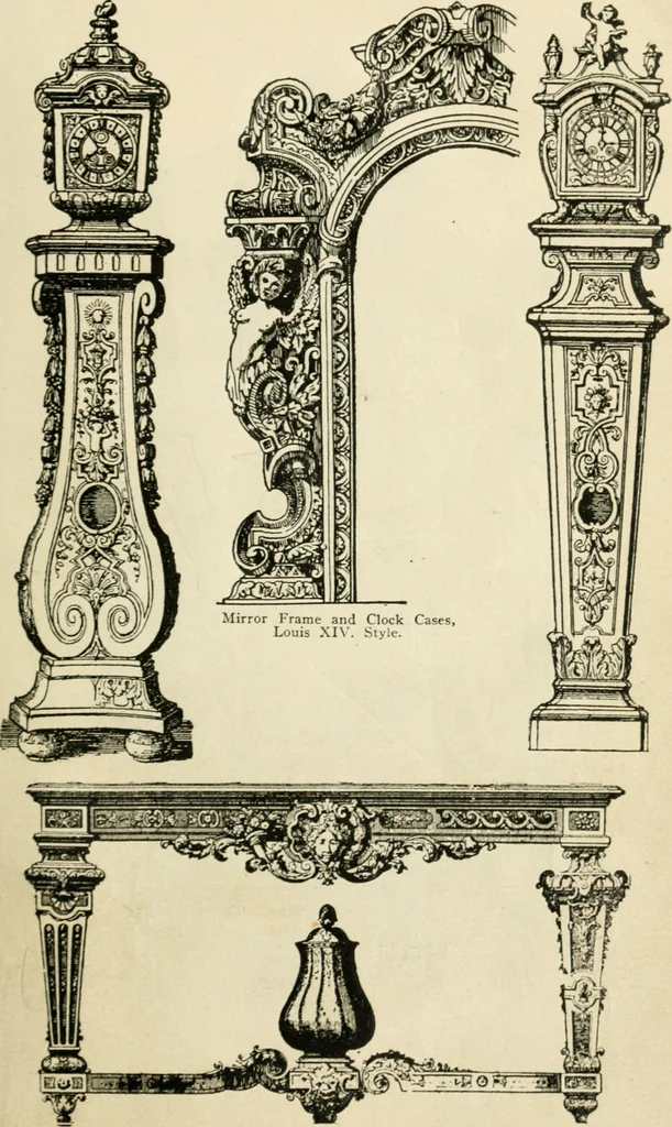 An illustration from How to know period styles in furniture; a brief history of furniture from the days of ancient Egypt to the present time, illustrated with over 300 typical examples and a brief description of each period, 1913, leaf 52