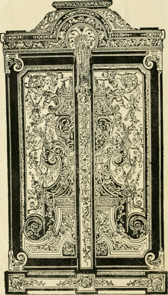 An illustration from How to know period styles in furniture; a brief history of furniture from the days of ancient Egypt to the present time, illustrated with over 300 typical examples and a brief description of each period, 1913, leaf 53