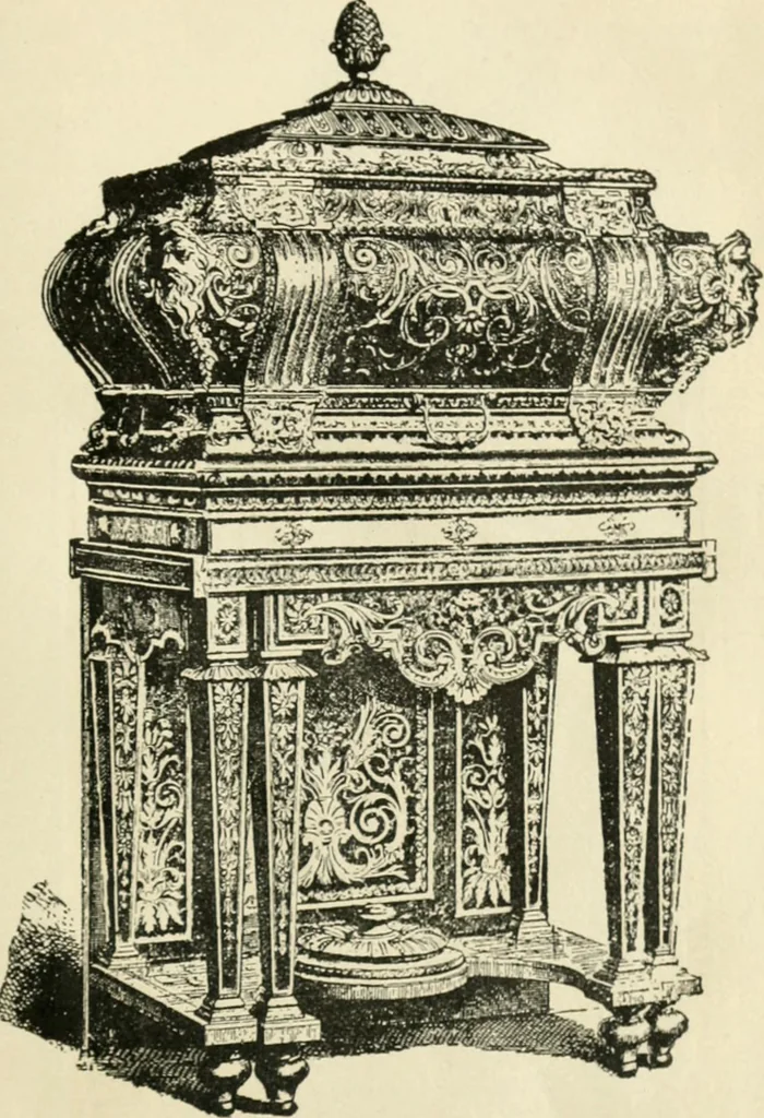 An illustration from How to know period styles in furniture; a brief history of furniture from the days of ancient Egypt to the present time, illustrated with over 300 typical examples and a brief description of each period, 1913, leaf 54