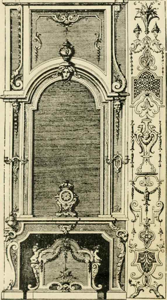 An illustration from How to know period styles in furniture; a brief history of furniture from the days of ancient Egypt to the present time, illustrated with over 300 typical examples and a brief description of each period, 1913, leaf 55