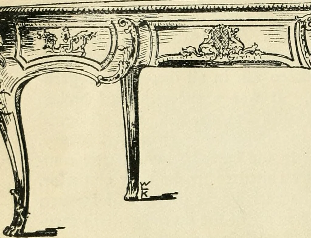 An illustration from How to know period styles in furniture; a brief history of furniture from the days of ancient Egypt to the present time, illustrated with over 300 typical examples and a brief description of each period, 1913, leaf 57