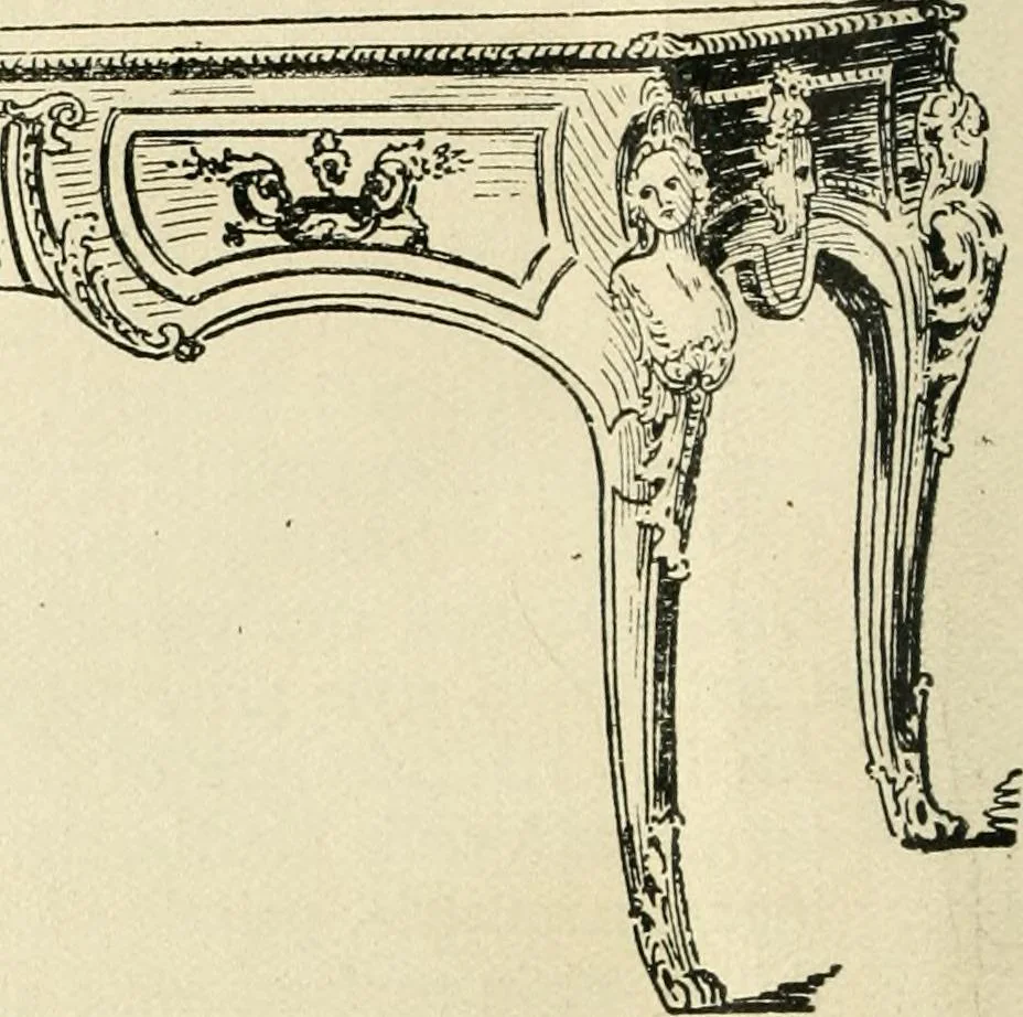 An illustration from How to know period styles in furniture; a brief history of furniture from the days of ancient Egypt to the present time, illustrated with over 300 typical examples and a brief description of each period, 1913, leaf 57