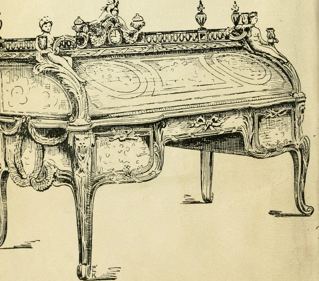 An illustration from How to know period styles in furniture; a brief history of furniture from the days of ancient Egypt to the present time, illustrated with over 300 typical examples and a brief description of each period, 1913, leaf 57