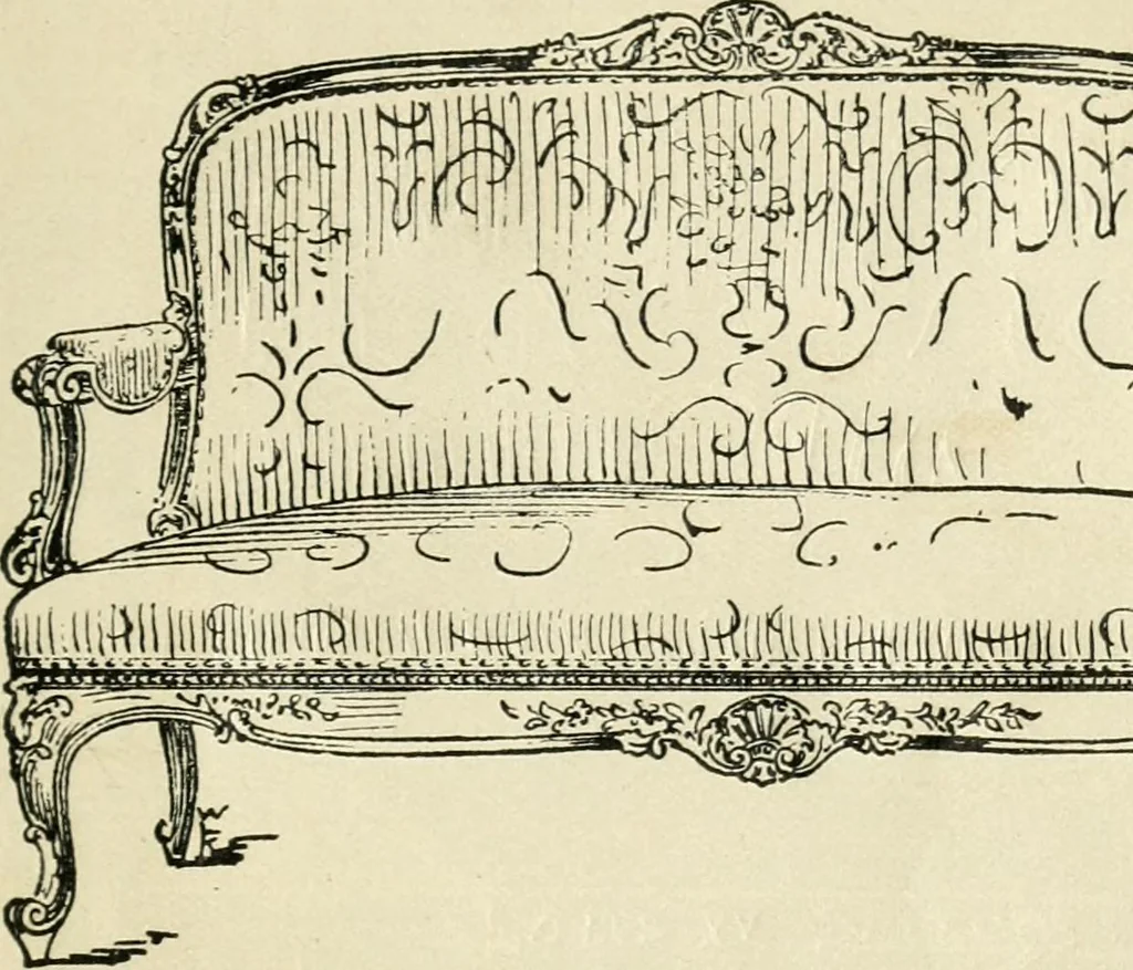 An illustration from How to know period styles in furniture; a brief history of furniture from the days of ancient Egypt to the present time, illustrated with over 300 typical examples and a brief description of each period, 1913, leaf 58