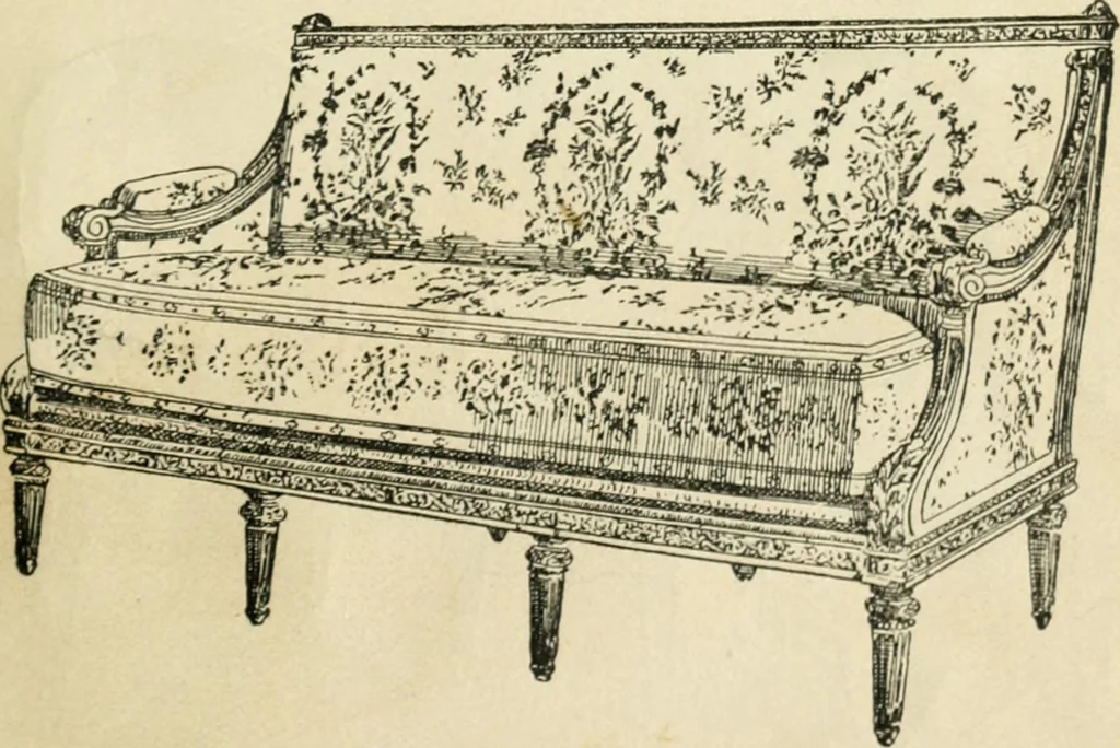 An illustration from How to know period styles in furniture; a brief history of furniture from the days of ancient Egypt to the present time, illustrated with over 300 typical examples and a brief description of each period, 1913, leaf 62