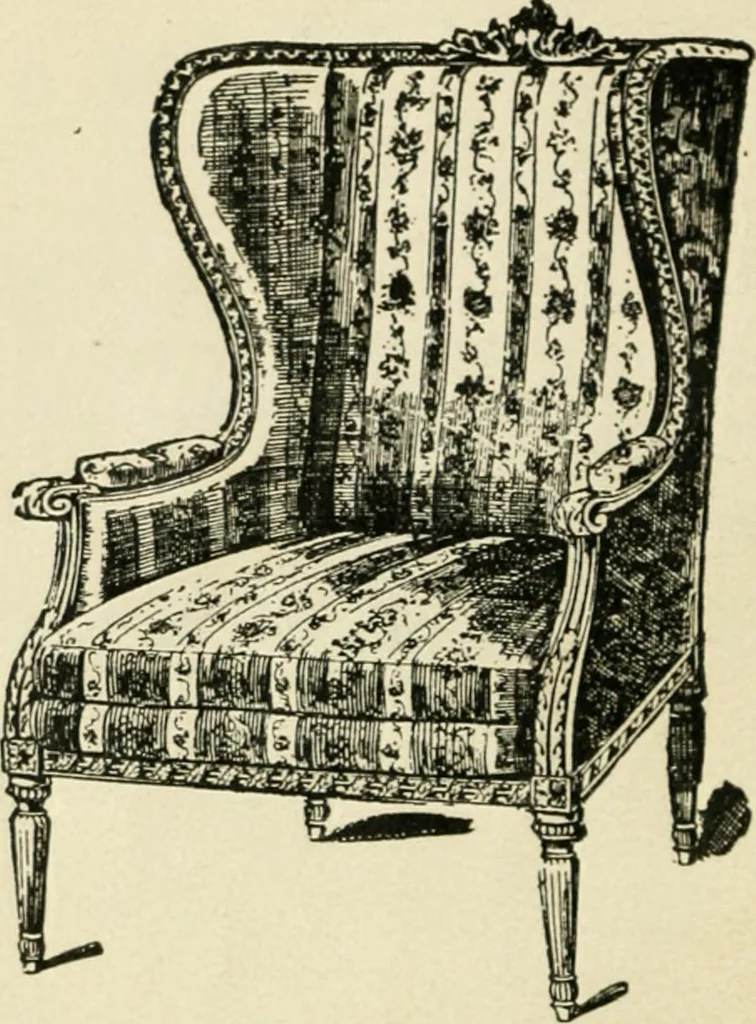 An illustration from How to know period styles in furniture; a brief history of furniture from the days of ancient Egypt to the present time, illustrated with over 300 typical examples and a brief description of each period, 1913, leaf 63