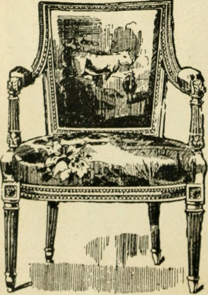 An illustration from How to know period styles in furniture; a brief history of furniture from the days of ancient Egypt to the present time, illustrated with over 300 typical examples and a brief description of each period, 1913, leaf 63