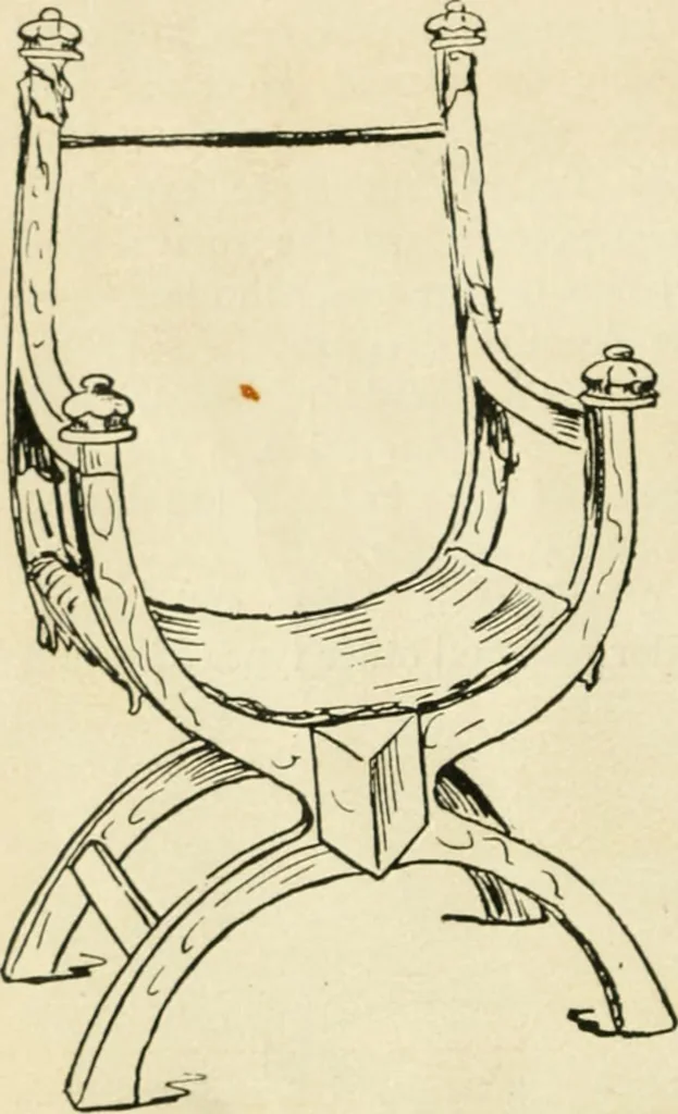 An illustration from How to know period styles in furniture; a brief history of furniture from the days of ancient Egypt to the present time, illustrated with over 300 typical examples and a brief description of each period, 1913, leaf 71