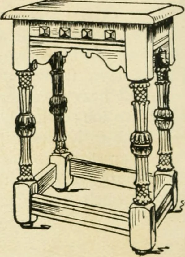 An illustration from How to know period styles in furniture; a brief history of furniture from the days of ancient Egypt to the present time, illustrated with over 300 typical examples and a brief description of each period, 1913, leaf 71