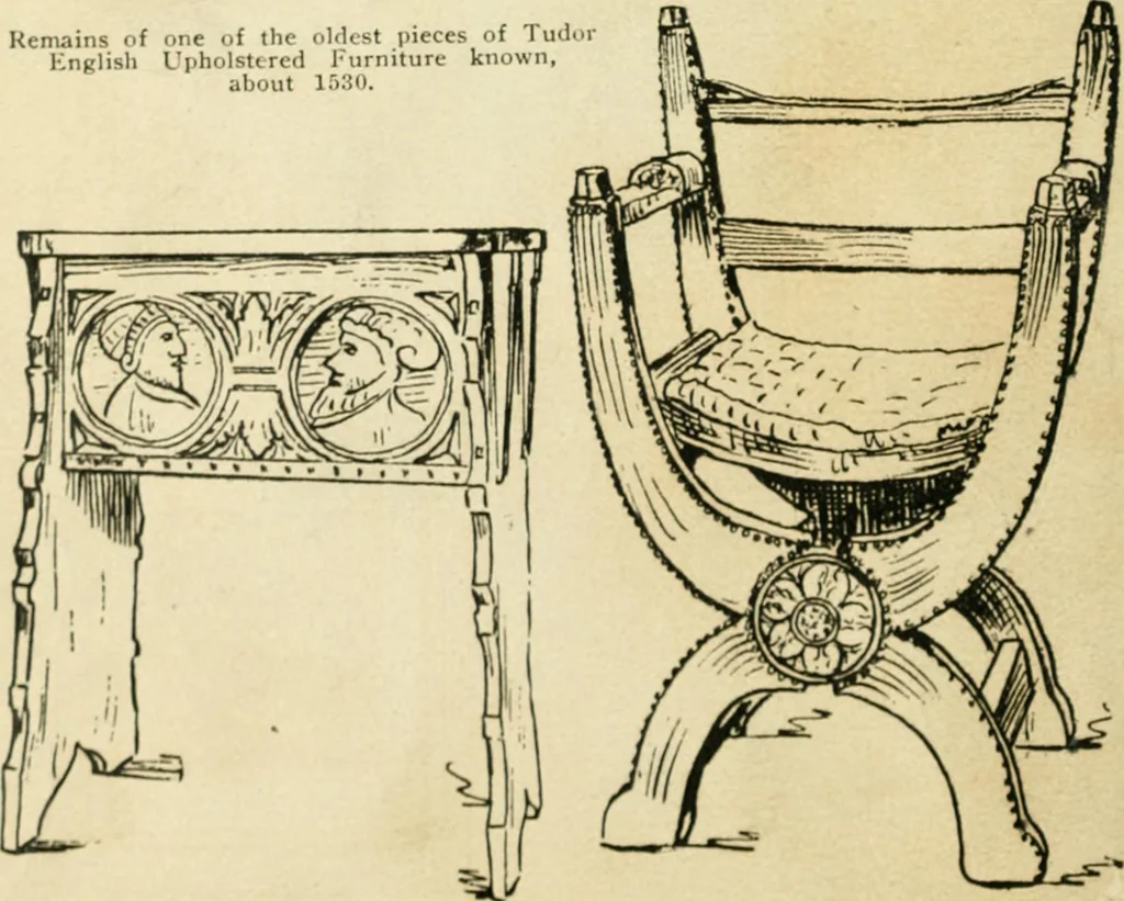 An illustration from How to know period styles in furniture; a brief history of furniture from the days of ancient Egypt to the present time, illustrated with over 300 typical examples and a brief description of each period, 1913, leaf 71