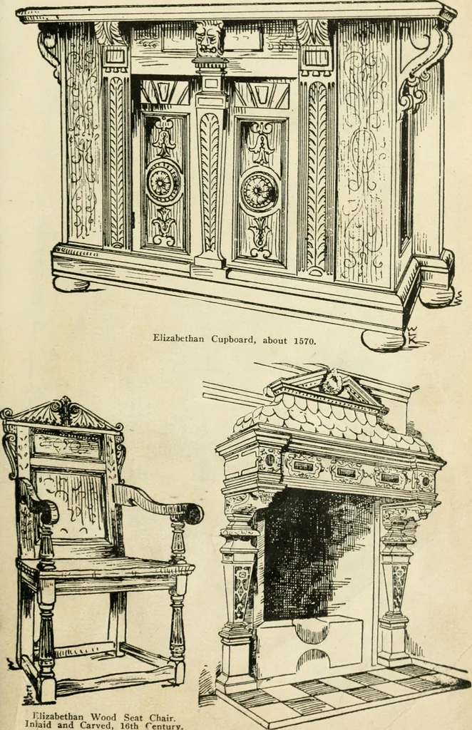 An illustration from How to know period styles in furniture; a brief history of furniture from the days of ancient Egypt to the present time, illustrated with over 300 typical examples and a brief description of each period, 1913, leaf 76
