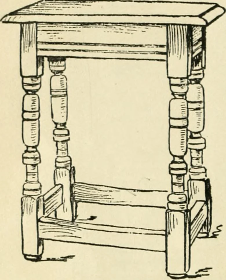 An illustration from How to know period styles in furniture; a brief history of furniture from the days of ancient Egypt to the present time, illustrated with over 300 typical examples and a brief description of each period, 1913, leaf 81