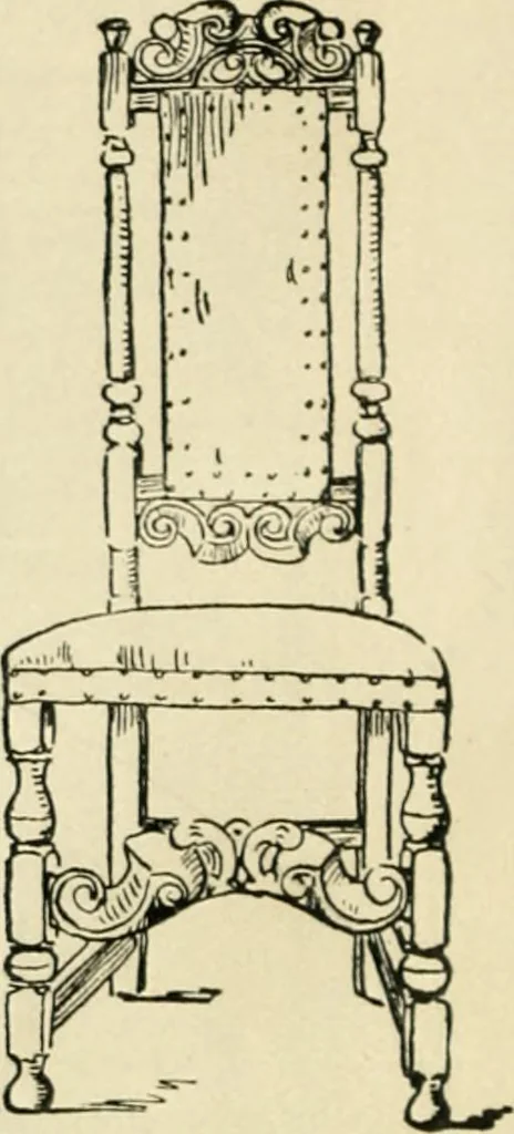 An illustration from How to know period styles in furniture; a brief history of furniture from the days of ancient Egypt to the present time, illustrated with over 300 typical examples and a brief description of each period, 1913, leaf 81