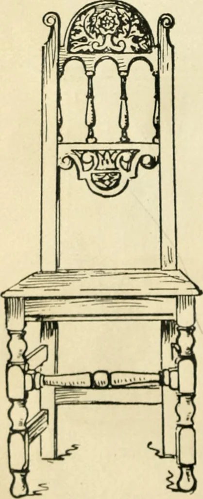 An illustration from How to know period styles in furniture; a brief history of furniture from the days of ancient Egypt to the present time, illustrated with over 300 typical examples and a brief description of each period, 1913, leaf 81