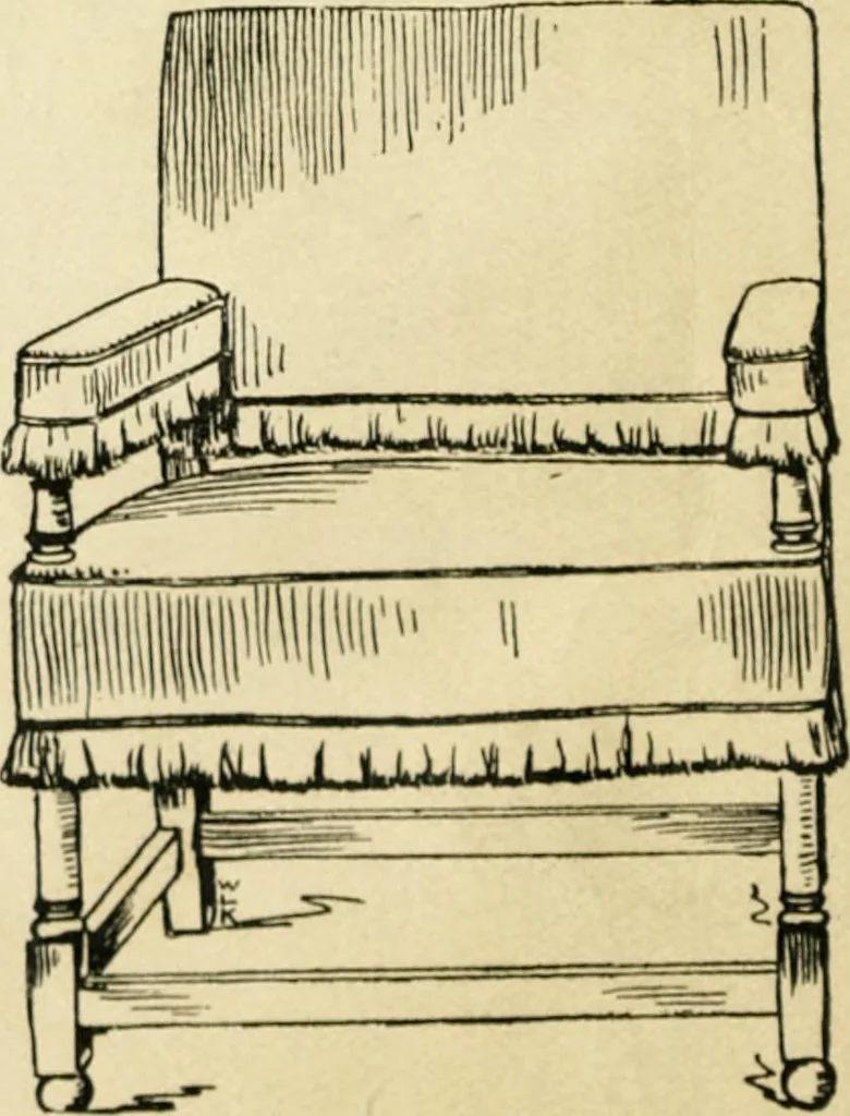 An illustration from How to know period styles in furniture; a brief history of furniture from the days of ancient Egypt to the present time, illustrated with over 300 typical examples and a brief description of each period, 1913, leaf 81