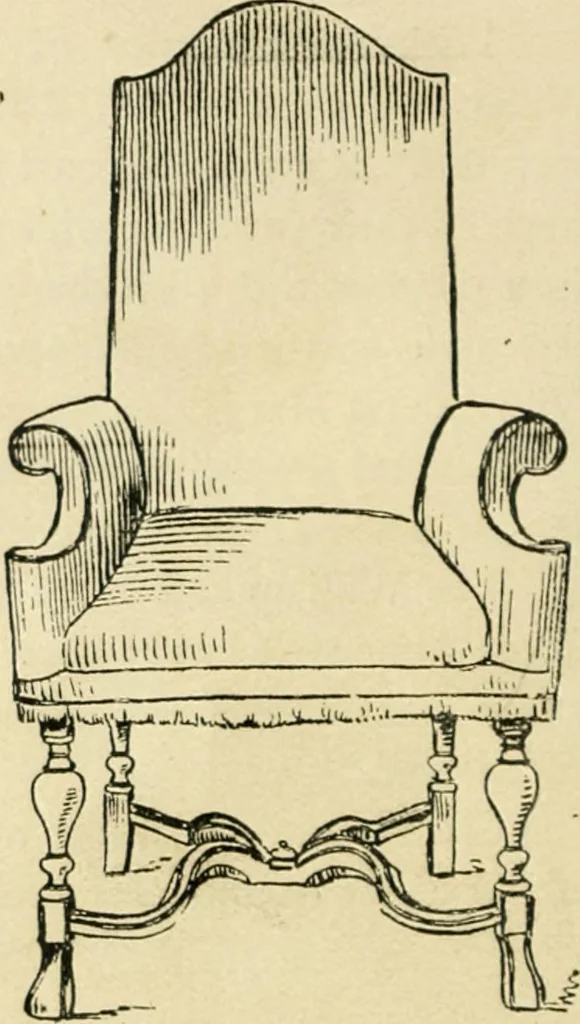 An illustration from How to know period styles in furniture; a brief history of furniture from the days of ancient Egypt to the present time, illustrated with over 300 typical examples and a brief description of each period, 1913, leaf 85
