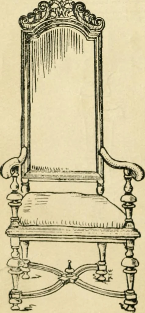 An illustration from How to know period styles in furniture; a brief history of furniture from the days of ancient Egypt to the present time, illustrated with over 300 typical examples and a brief description of each period, 1913, leaf 85