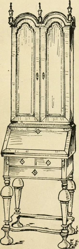An illustration from How to know period styles in furniture; a brief history of furniture from the days of ancient Egypt to the present time, illustrated with over 300 typical examples and a brief description of each period, 1913, leaf 86