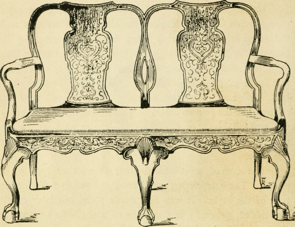 An illustration from How to know period styles in furniture; a brief history of furniture from the days of ancient Egypt to the present time, illustrated with over 300 typical examples and a brief description of each period, 1913, leaf 89