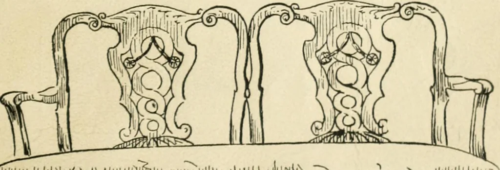 An illustration from How to know period styles in furniture; a brief history of furniture from the days of ancient Egypt to the present time, illustrated with over 300 typical examples and a brief description of each period, 1913, leaf 96