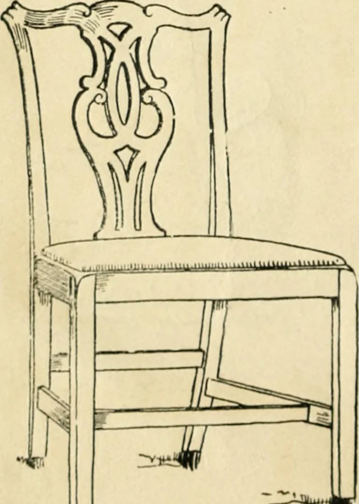 An illustration from How to know period styles in furniture; a brief history of furniture from the days of ancient Egypt to the present time, illustrated with over 300 typical examples and a brief description of each period, 1913, leaf 97