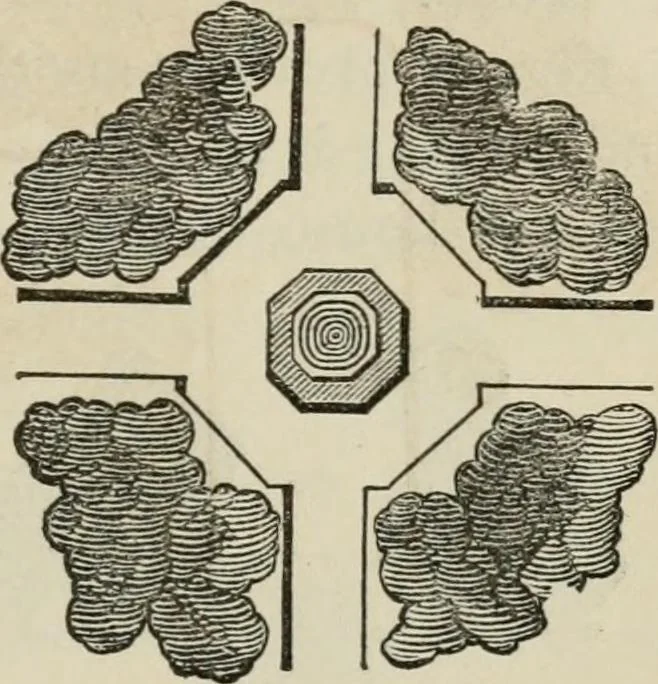 An illustration from How to lay out a garden : intended as a general guide in choosing, forming, or improving an estate, (from a quarter of an acre to a hundred acres in extent) with reference to both design and execution, 1860, leaf 142