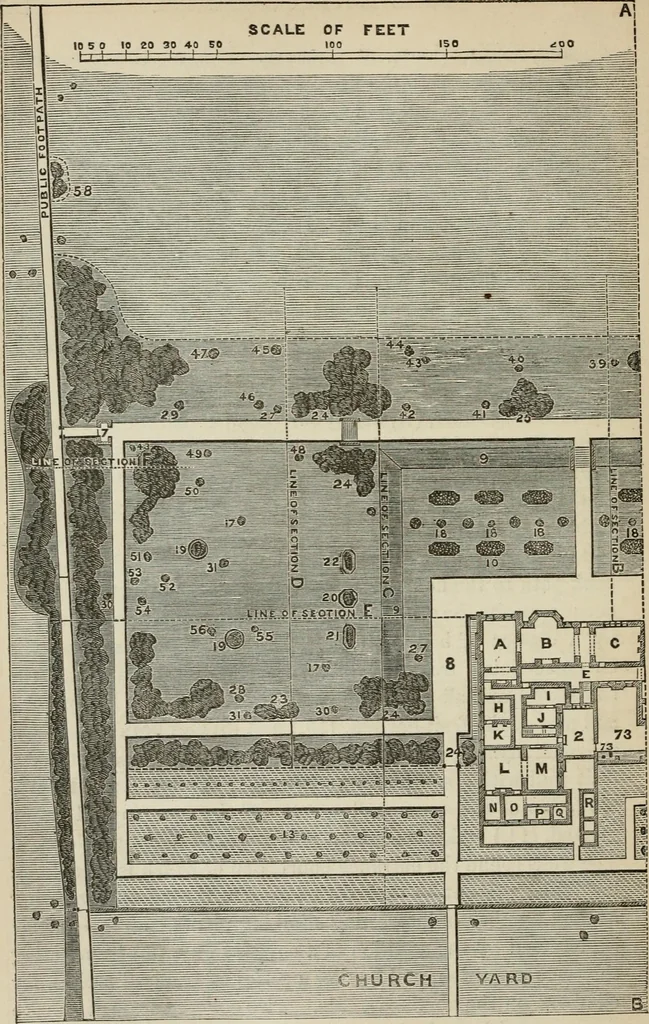 An illustration from How to lay out a garden : intended as a general guide in choosing, forming, or improving an estate, (from a quarter of an acre to a hundred acres in extent) with reference to both design and execution, 1860, leaf 233