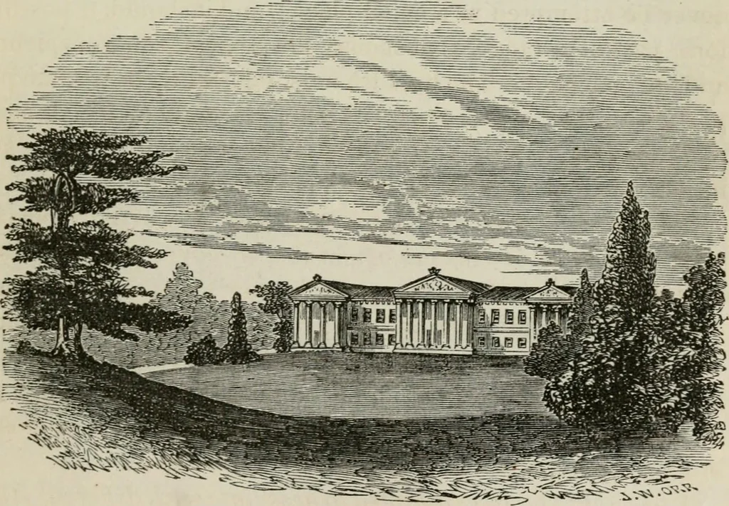 An illustration from How to lay out a garden : intended as a general guide in choosing, forming, or improving an estate, (from a quarter of an acre to a hundred acres in extent) with reference to both design and execution, 1860, leaf 254