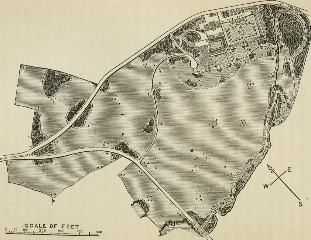 An illustration from How to lay out a garden : intended as a general guide in choosing, forming, or improving an estate, (from a quarter of an acre to a hundred acres in extent) with reference to both design and execution, 1860, leaf 285