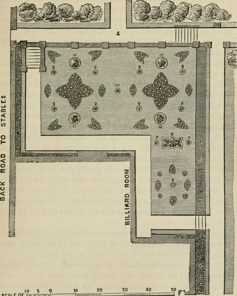 An illustration from How to lay out a garden : intended as a general guide in choosing, forming, or improving an estate, (from a quarter of an acre to a hundred acres in extent) with reference to both design and execution, 1860, leaf 302