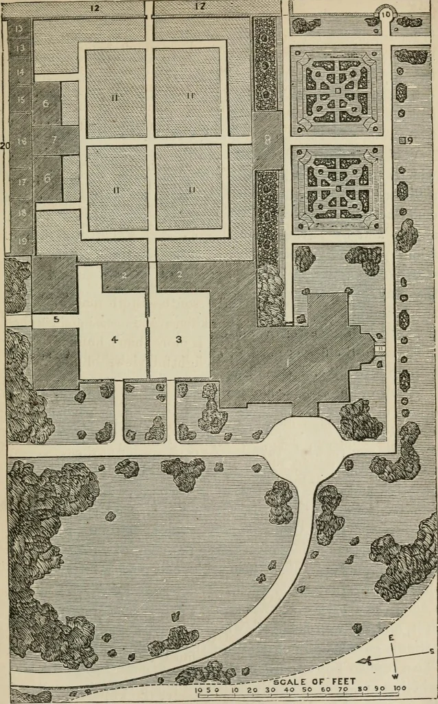 An illustration from How to lay out a garden : intended as a general guide in choosing, forming, or improving an estate, (from a quarter of an acre to a hundred acres in extent) with reference to both design and execution, 1860, leaf 308
