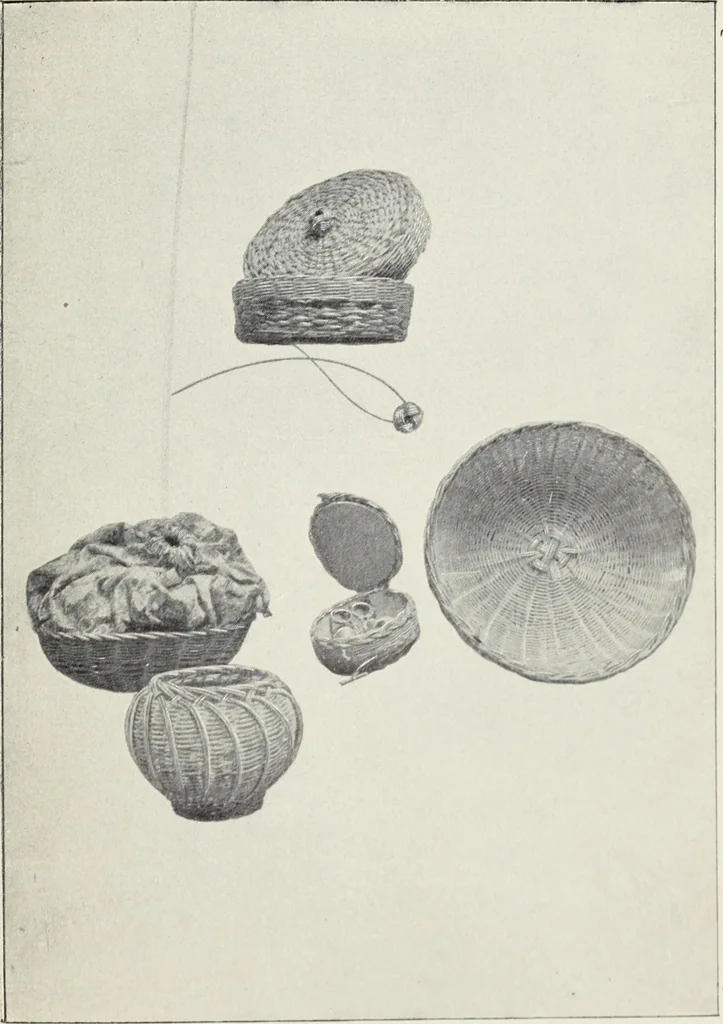 An illustration from How to make baskets, 1911, leaf 104