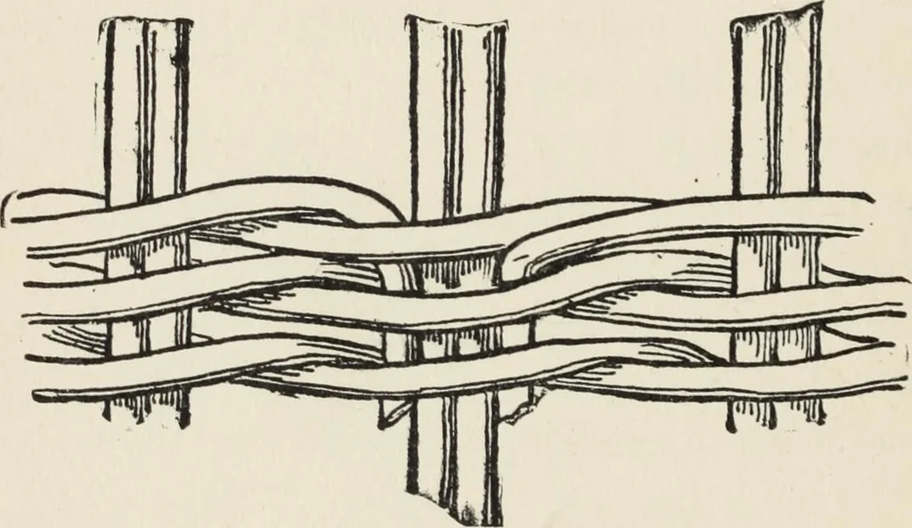 An illustration from How to make baskets, 1911, leaf 107