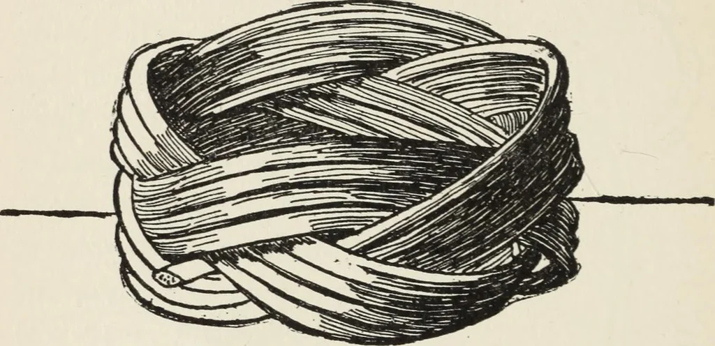 An illustration from How to make baskets, 1911, leaf 113