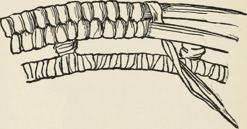 An illustration from How to make baskets, 1911, leaf 133