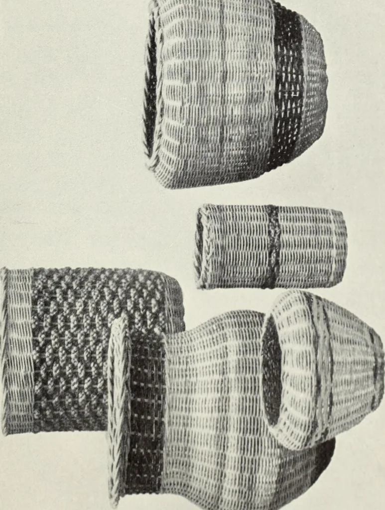 An illustration from How to make baskets, 1911, leaf 140