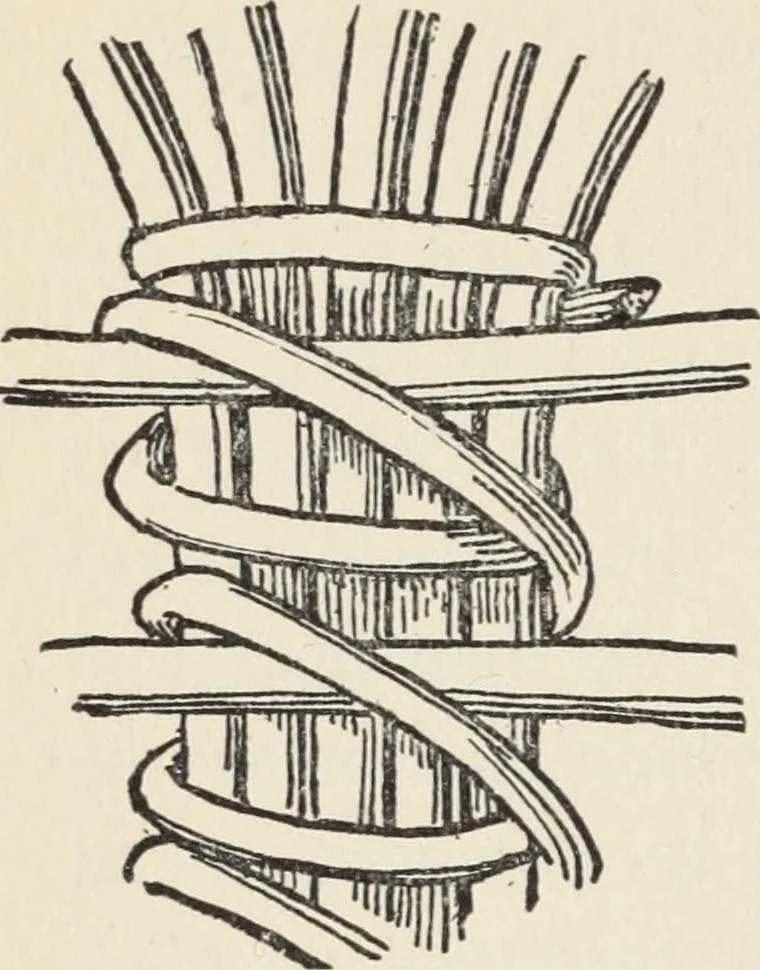 An illustration from How to make baskets, 1911, leaf 173