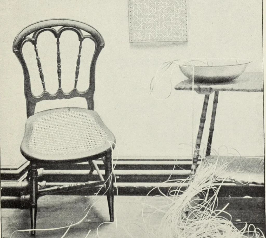 An illustration from How to make baskets, 1911, leaf 206