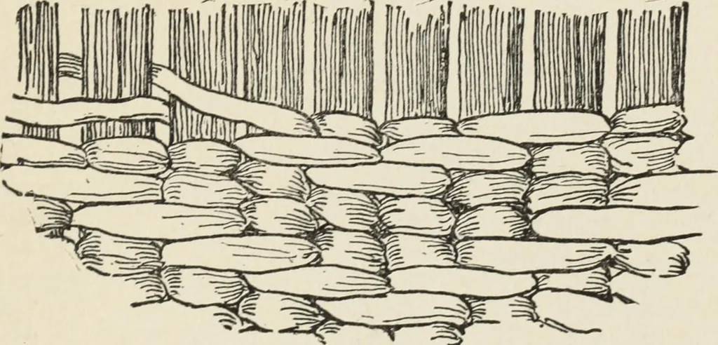 An illustration from How to make baskets, 1911, leaf 216