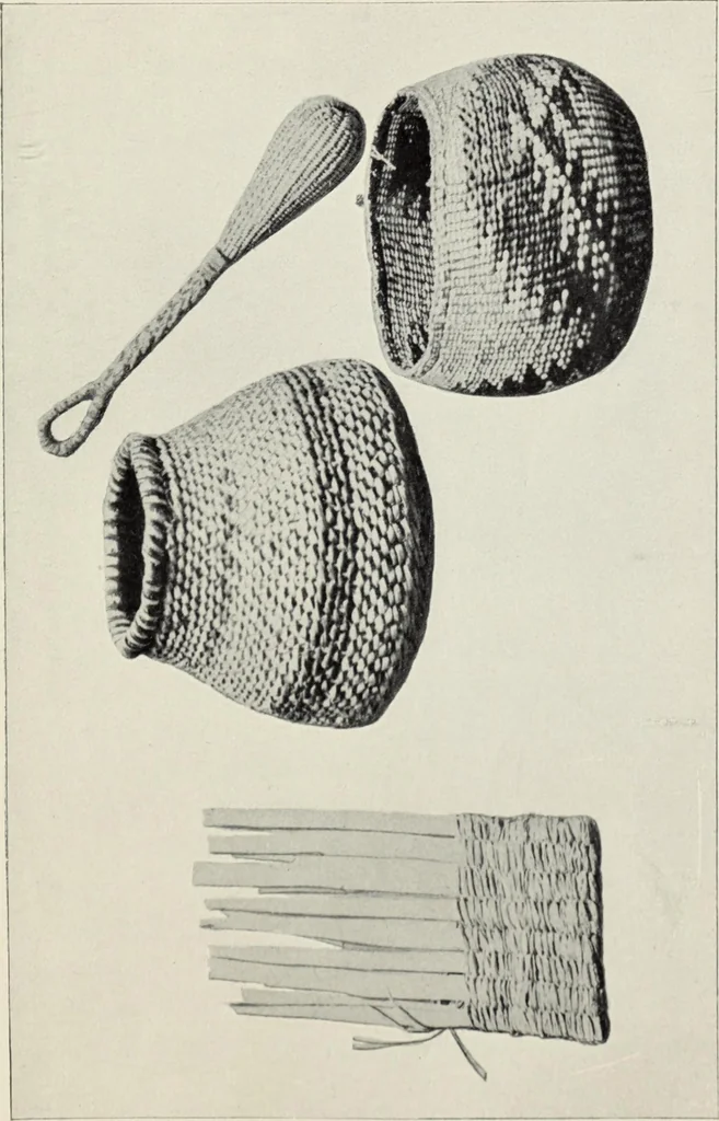 An illustration from How to make baskets, 1911, leaf 218