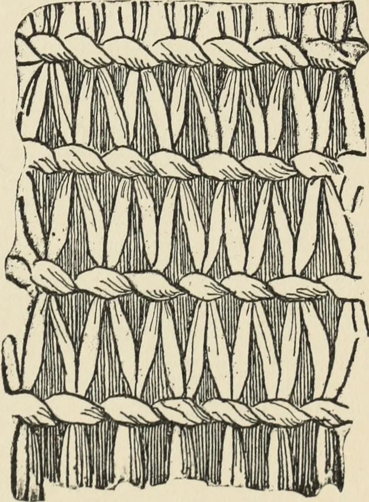An illustration from How to make baskets, 1911, leaf 220