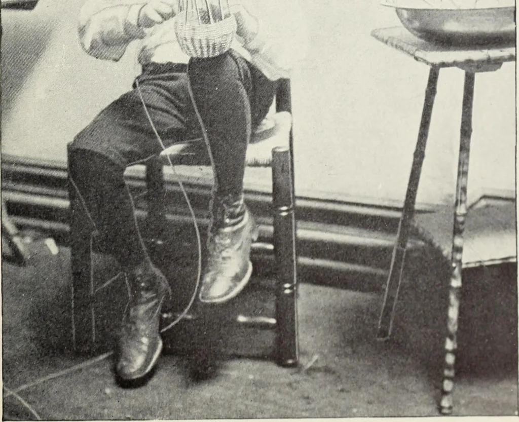 An illustration from How to make baskets, 1911, leaf 54