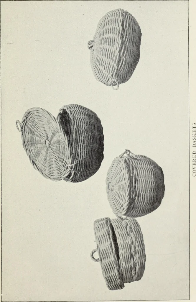 An illustration from How to make baskets, 1911, leaf 66