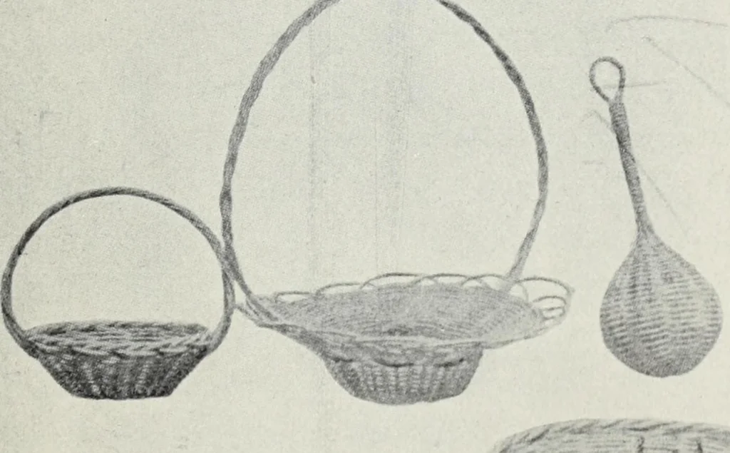 An illustration from How to make baskets, 1911, leaf 86