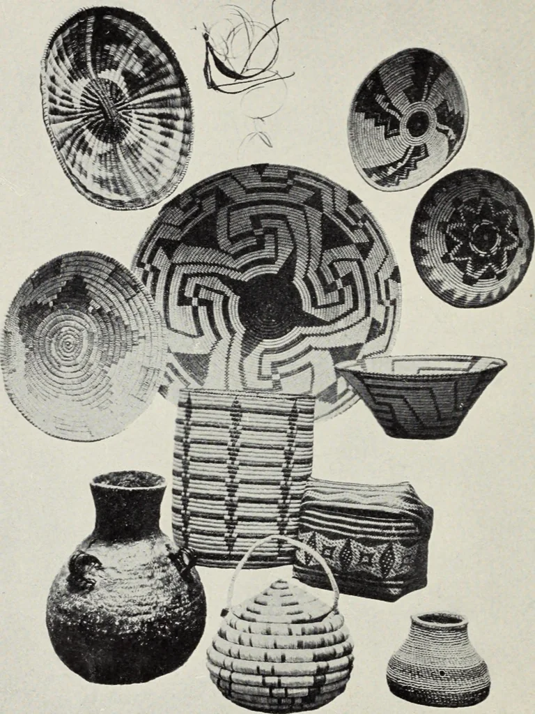 An illustration from How to make baskets, 1911, leaf 9